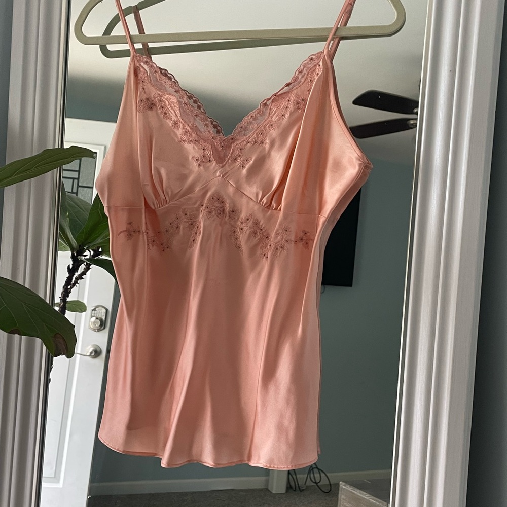 Worthington Peach Lace Detail Chemise
